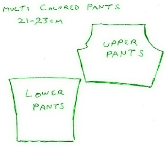 Multi fabric pants